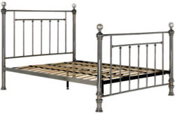 Schreiber Bourton Chrome + Crystal Double Bed Frame